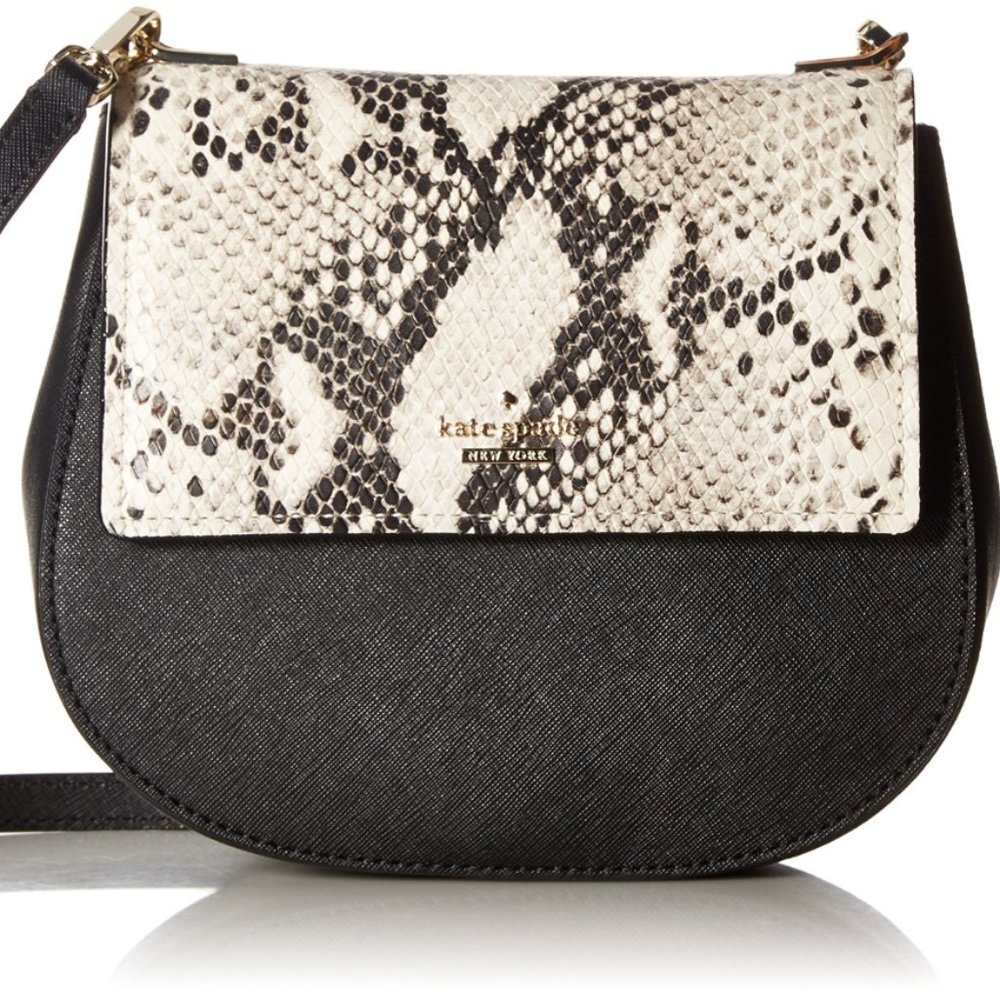 kate spade Cameron Street Byrdie Small Snakeskin-Embossed Leather Crossbody Bag